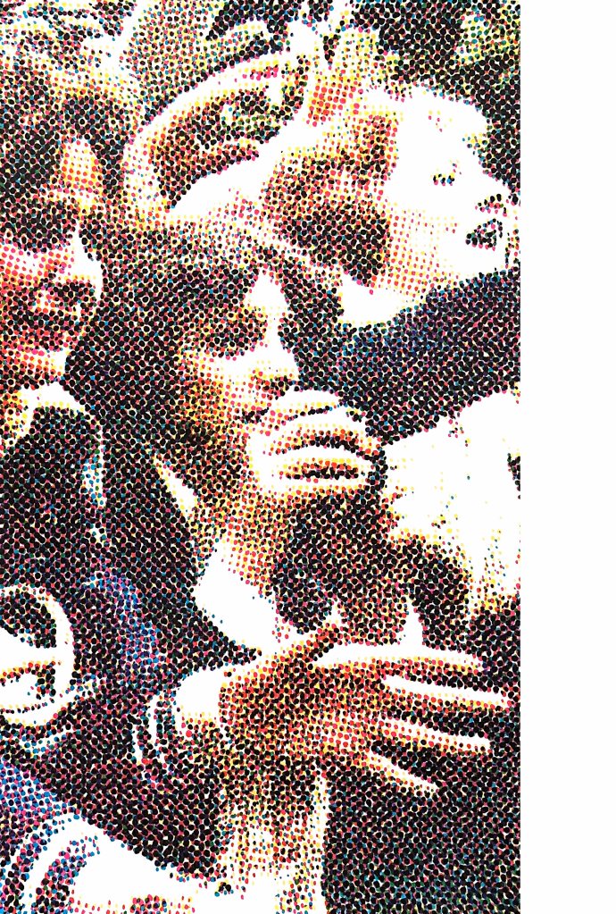 Mathieu Galton, IMG_0731 - 2, dessin aux feutres point par point sur papier, 75 x 110 cm, 2023