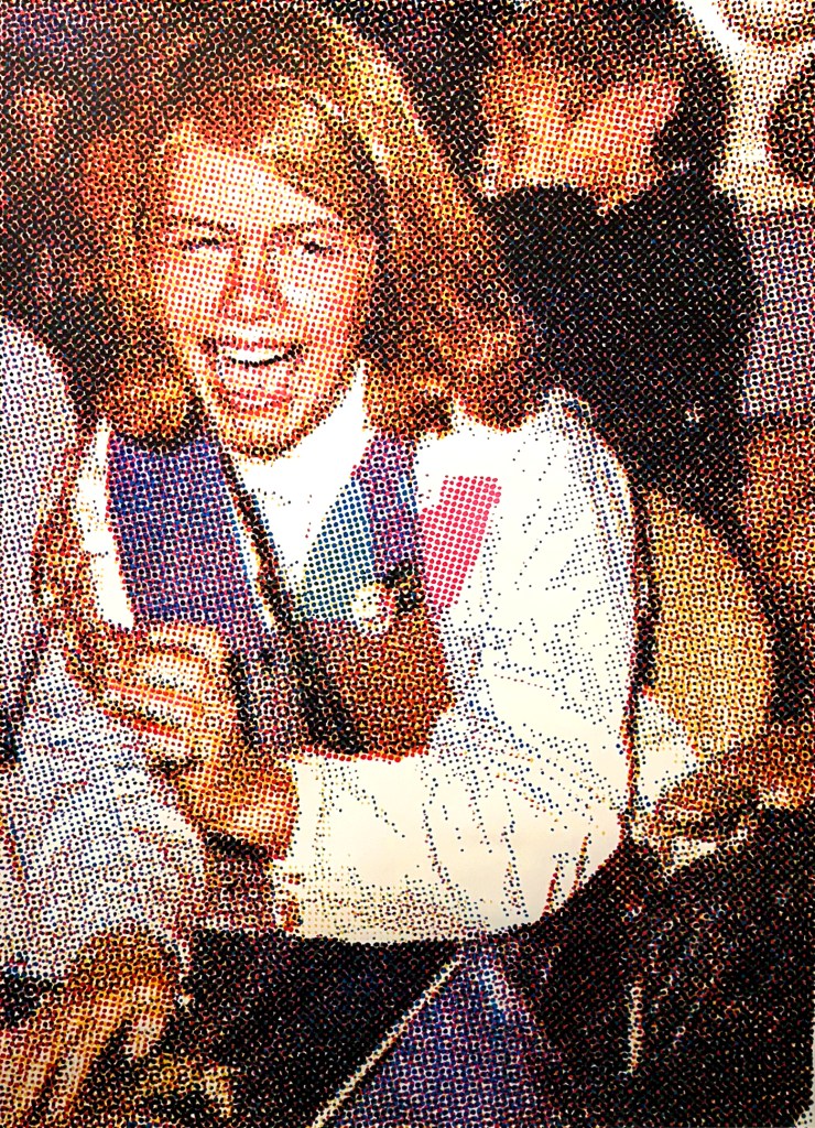 Mathieu Galton, IMG_1006, dessin aux feutres point par point sur papier, 115 x 156 cm, 2023